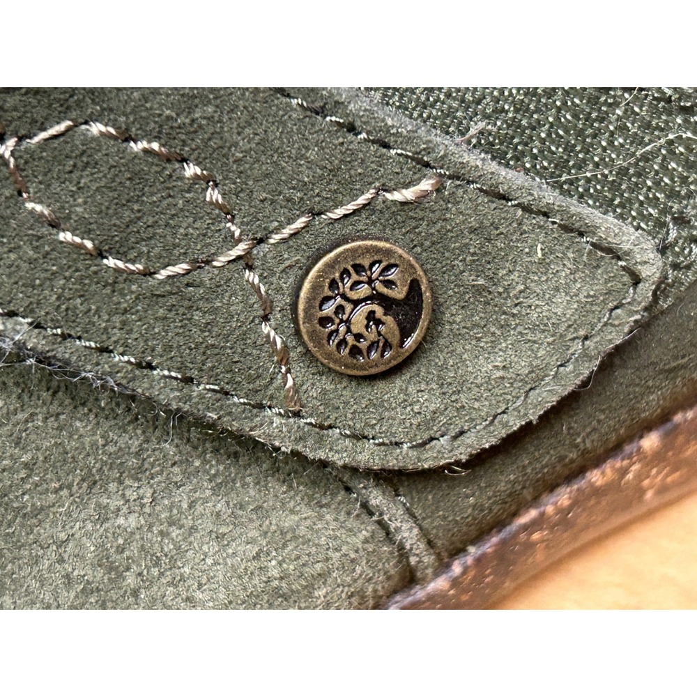 Earth Origins Aurora Jade Women 10 Olive Suede Faux Fur Lined Clogs Mules Shoes - Picture 9 of 10